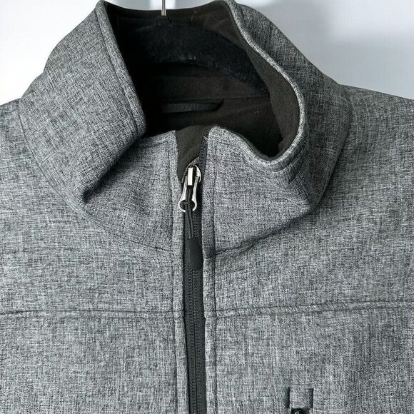 Kirkland Signature Mens 2XL Full Zip Softshell Jacket Adjustable Hem Cuff Gray - Picture 6 of 12
